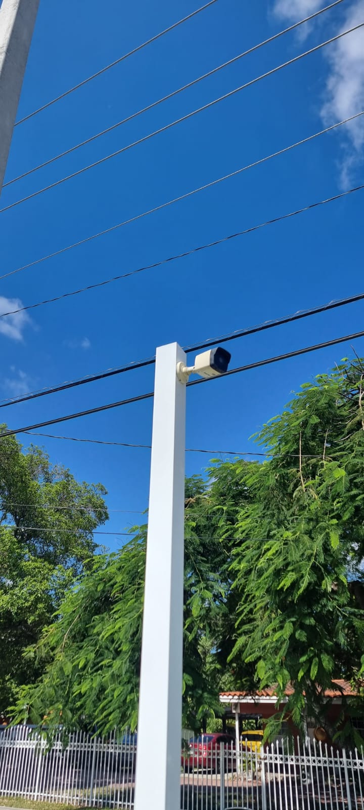 Exterior security camera installed at Glorieta Gardens